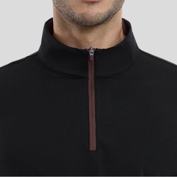 FIOBOC SmoothBlend Slim Fit Half Zip Mock Neck Tee: Zip Contrast Color Size XL - Picture 4 of 10